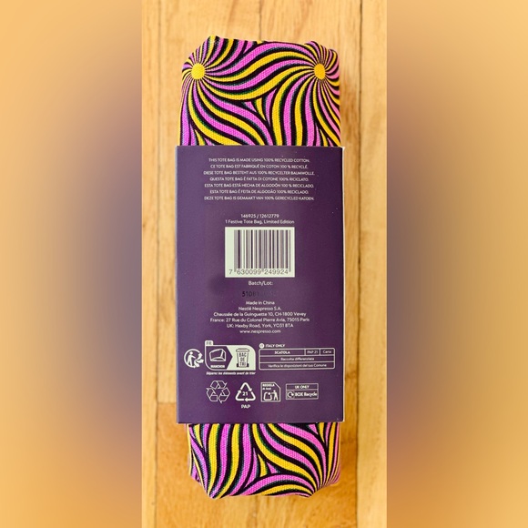 Nespresso Tote Bag Reversible Festive 2025 Limited Edition NWT - Picture 2 of 9